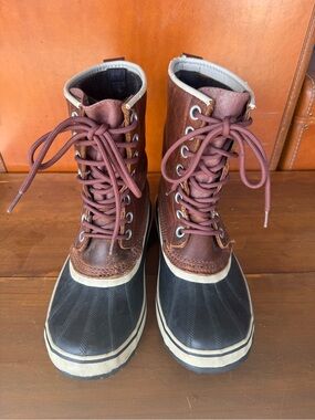 Women’s Brown and Black Joan of Arc Waterproof Duck Boots - Classic Lace-Up